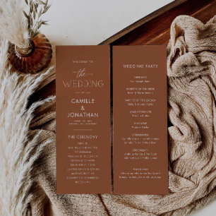 Boho Terracotta Wedding Program