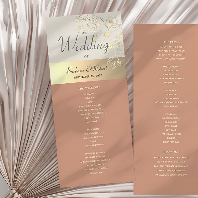Boho Terracotta Wedding Program (Creator Uploaded)