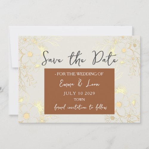 Boho Terracotta Wedding Save The Date