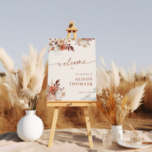 Boho Terracotta Wedding Welcome  Foam Board