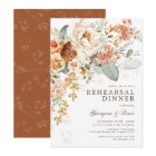 Boho Terracotta Yellow Floral Rehearsal Dinner