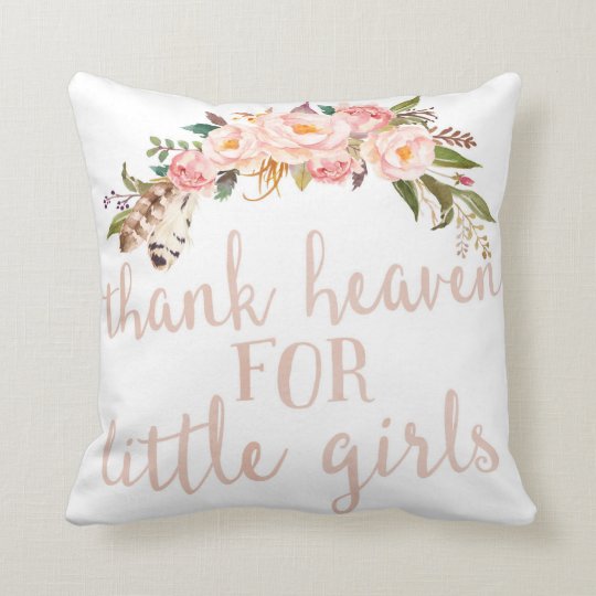Boho Thank Heaven For Little S Nursery Pillow Zazzle Boho Thank Heaven For Little S Nursery Pillow