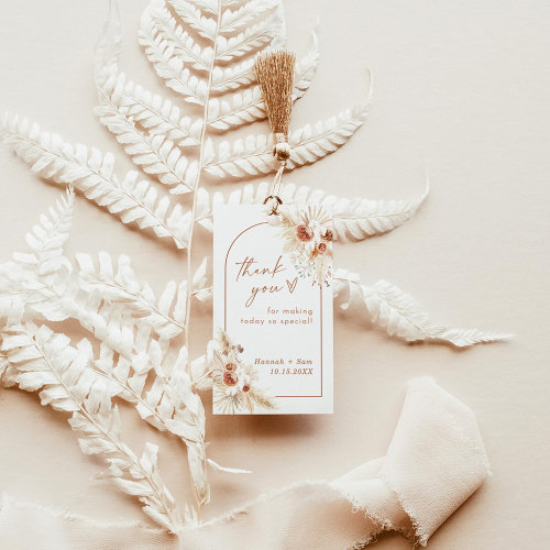 Boho Thank You Favor Tag