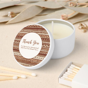 Boho Thank You Gift Personalize With Your Words Mini Candle Favors