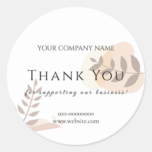 Boho Thank You Welcome Congratulations  Classic Round Sticker