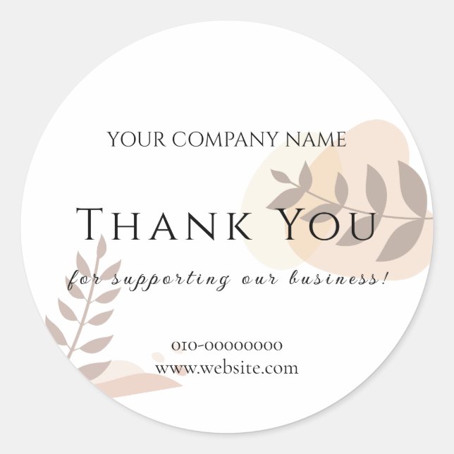 Boho Thank You Welcome Congratulations  Classic Round Sticker (Front)
