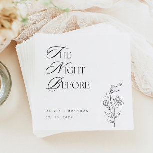 Boho The Night Before Rehearsal Dinner Wedding Napkins