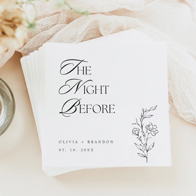 Boho The Night Before Rehearsal Dinner Wedding Napkins (Creator Uploaded)