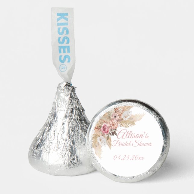 Boho Theme Personalized Hersey Chocolate Favors (Front)