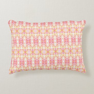 Boho Tie Dye Pattern Pink & Yellow - Accent Pillow