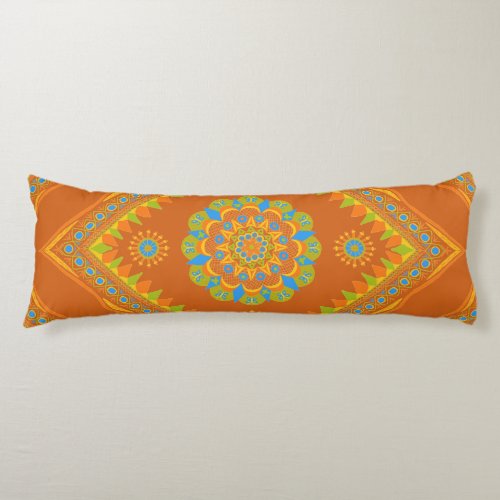 Boho Tile Design Body Pillow