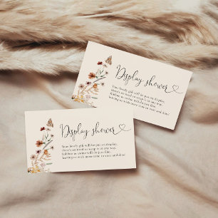 Boho Tiny Wildflower Baby Shower Display Enclosure Card