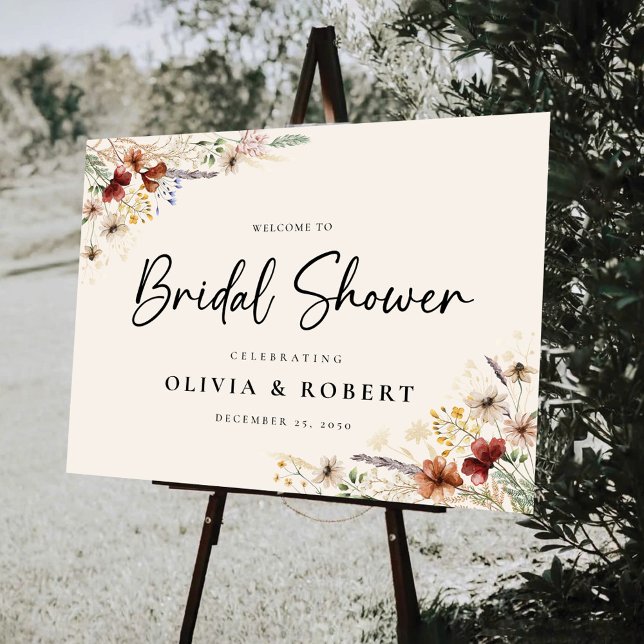 Boho Tiny Wildflower Bridal Shower Foam Boards (Creator Uploaded)