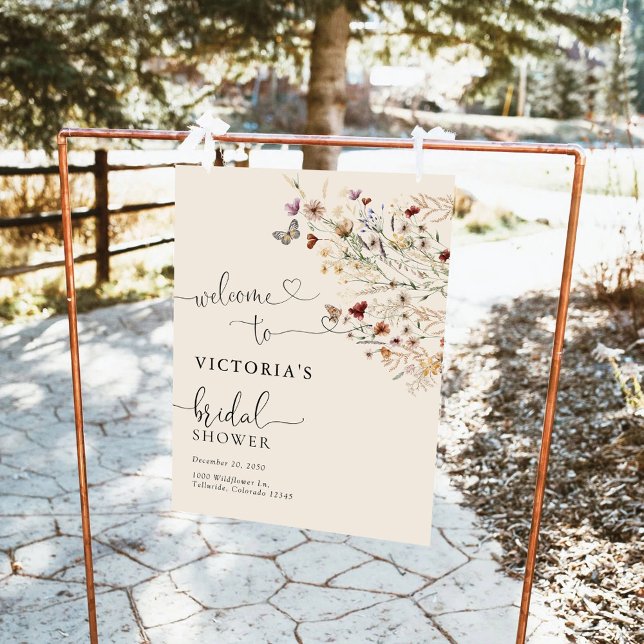 Boho Tiny Wildflower Bridal Shower Foam Boards (Creator Uploaded)