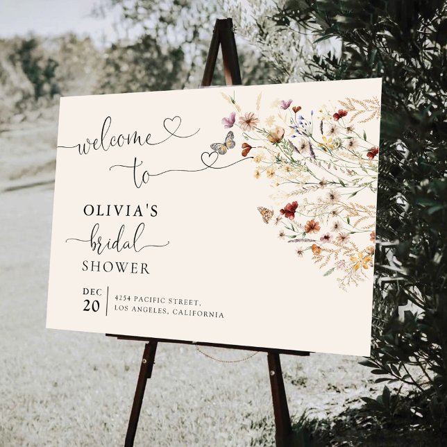 Boho Tiny Wildflower Bridal Shower Foam Boards (Creator Uploaded)