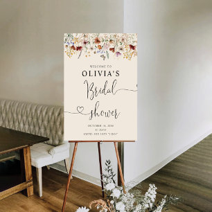 Boho Tiny Wildflower Bridal Shower Foam Boards