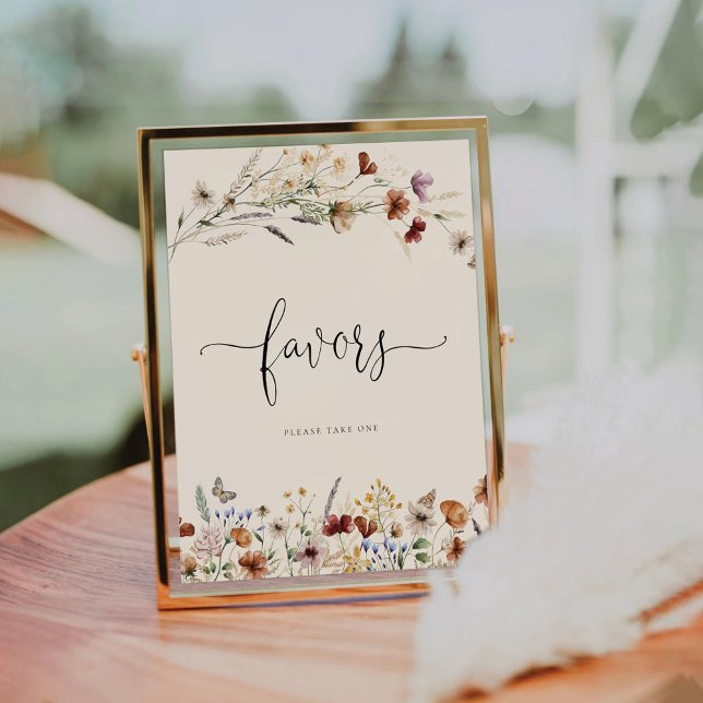 Boho Tiny Wildflower Favors Sign (Creator Uploaded)