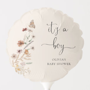 Boho Tiny Wildflower It's A Boy Balloon