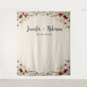 Boho Tiny Wildflower Wedding Backdrops