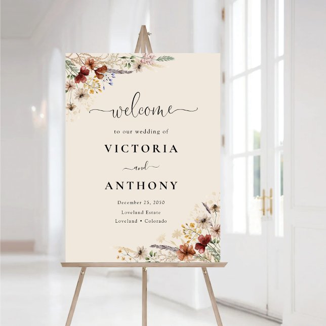 Boho Tiny Wildflower Wedding Foam Boards (Creator Uploaded)