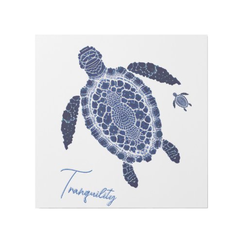 Boho Tranquility Sea Turtle Family Gallery Wrap