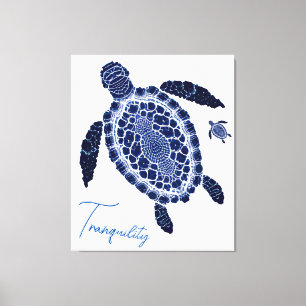 Boho Tranquility Sea Turtles Stretched Canvas Art