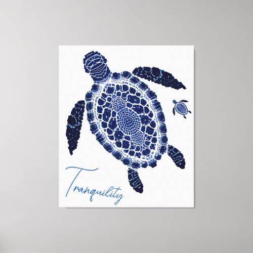 Boho Tranquility Sea Turtles Stretched Canvas Art