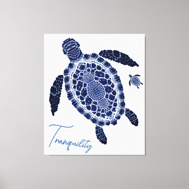 Boho Tranquility Sea Turtles Stretched Canvas Art (Front)