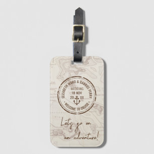 Boho Travel Adventure Wedding Luggage Tag