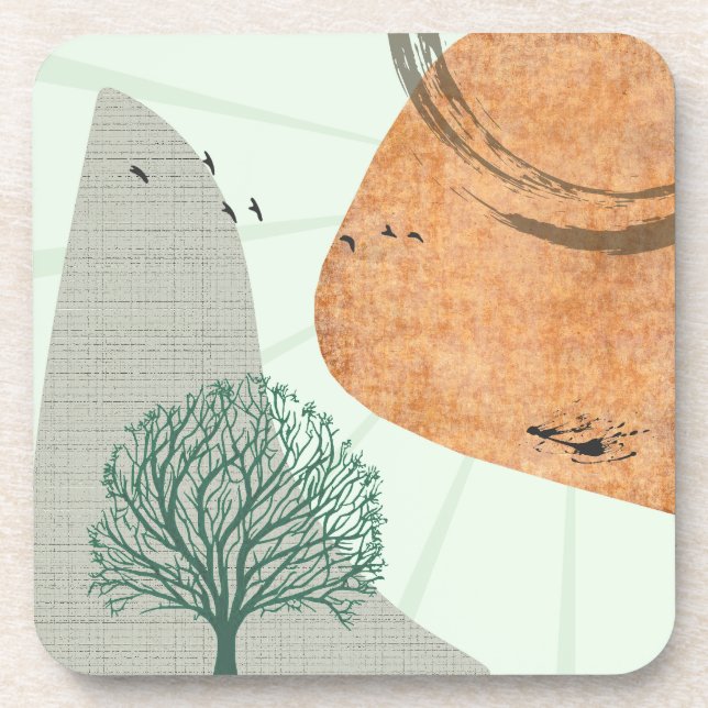 Boho Tree Beverage Coaster (Front)