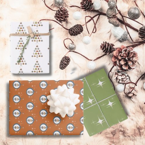 boho tree ornaments and starburst wrapping sheets