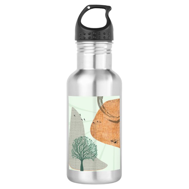 Boho Tree Stainless Steel Water Bottle (Front)