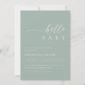 Boho Trendy Teal Gender Neutral Baby Shower Invitation | Zazzle
