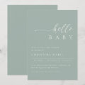 Boho Trendy Teal Gender Neutral Baby Shower Invitation | Zazzle
