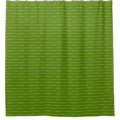 Boho Tribal avocado green stripe Shower Curtain