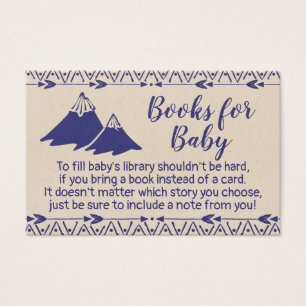 Boho Tribal Baby Shower Bring a Book Card