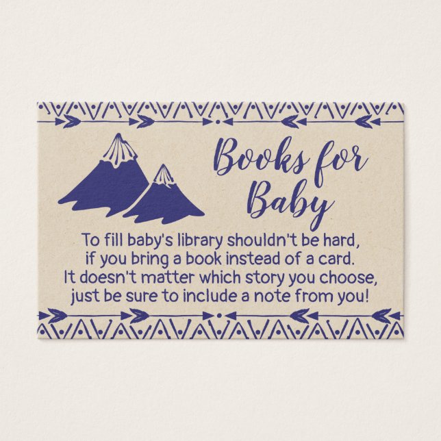 Boho Tribal Baby Shower Bring a Book Card (Front)