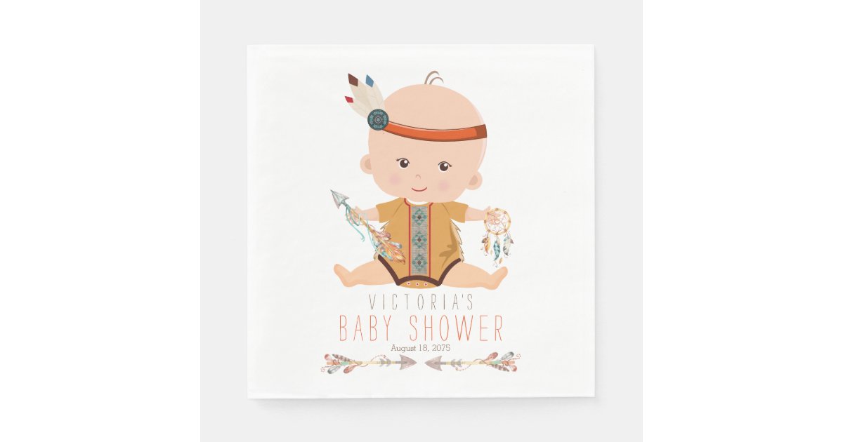 Boho Tribal Baby Shower Napkins Zazzle