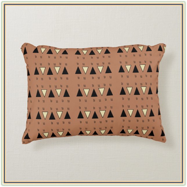 Boho Tribal Black and Brown Accent Pillow (Creator Uploaded)