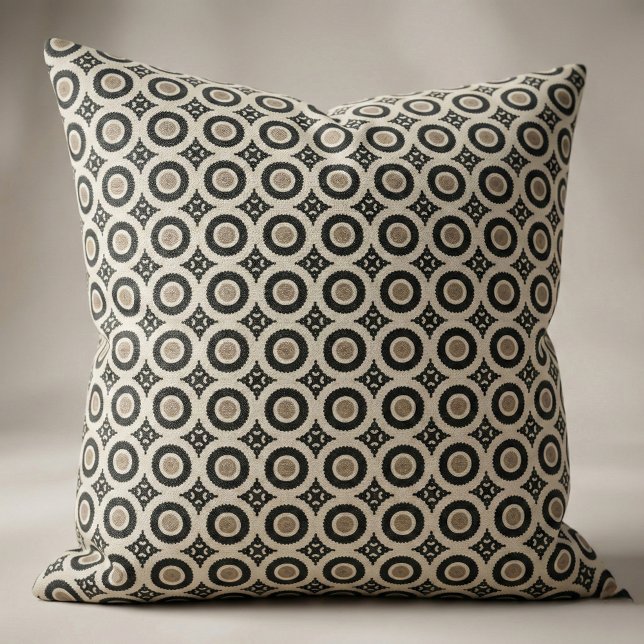 Boho Tribal Black Beige Mudcloth Geometric Fabric (Creator Uploaded)