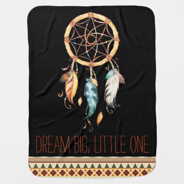 Boho Tribal Boy Baby Blanket (Front)