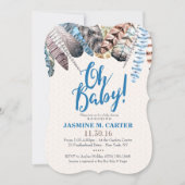 Boho Tribal Feathers Watercolor | Baby Shower Boy Invitation (Front)