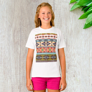 Boho Tribal Geometric Pattern Southwestern Aztec T-Shirt