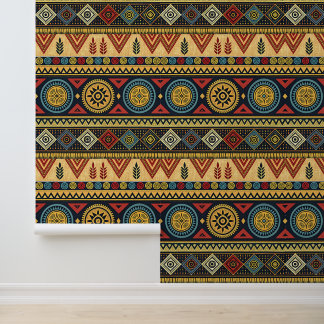 Boho Tribal Geometric Pattern Wallpaper Wallpaper