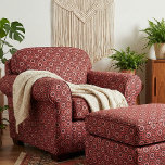 Boho Tribal Geometric Red Pink Black Medallion Fabric