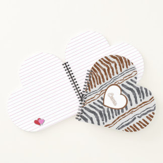 Boho Tribal Heart Spiral Notebook