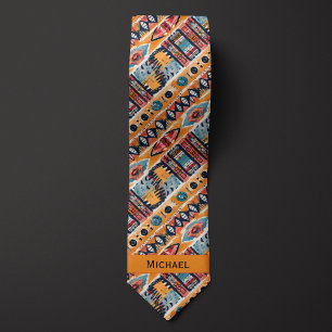 Boho Tribal-Inspired Design Neck Tie