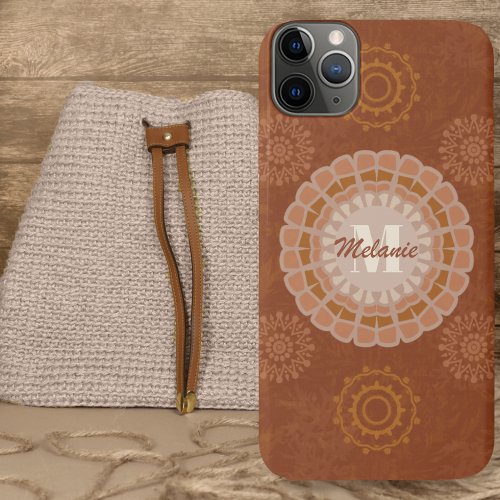 Boho Tribal Mandalas Rustic Earthtones Variation 3 iPhone 15 Pro Max Case