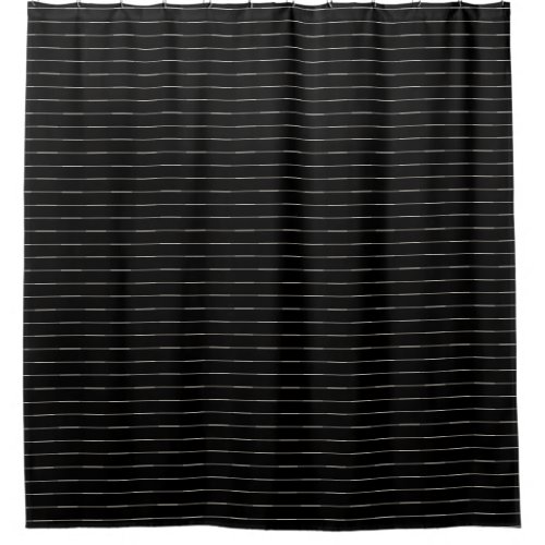 Boho Tribal Nautical black and White stripe Shower Curtain