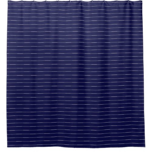 Boho Tribal Nautical Navy Blue stripe Shower Curtain